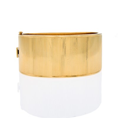 Lot 1011 - Gold Cuff Bangle Bracelet