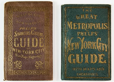 Lot 265 - Two Phelps' Guides to New York City, both with a folding map