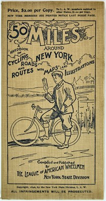 Lot 263 - A late-nineteenth century map of New York City for cyclists