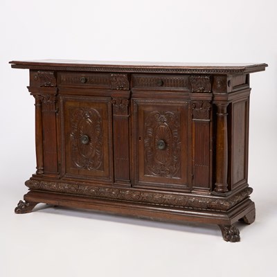 Lot 312 - Italian Renaissance Style Walnut Credenza