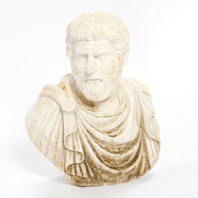 Lot 308 - Italian Grand Tour Carved White Marble Bust of an Emperor