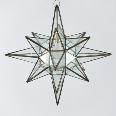 Lot 175 - Italian Glass Star Form Light Fixture