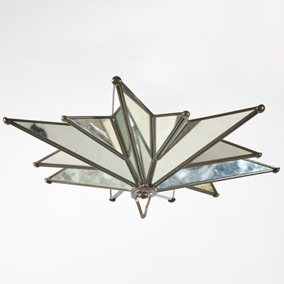 Lot 175 - Italian Glass Star Form Light Fixture