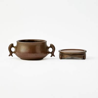 Lot 106 - Three Chinese Cast Bronze Censers