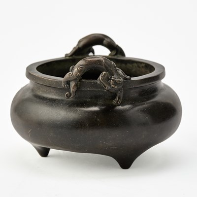 Lot 106 - Three Chinese Cast Bronze Censers