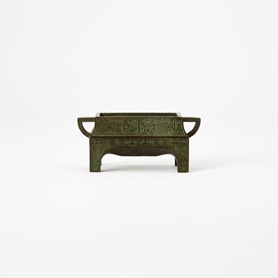 Lot 106 - Three Chinese Cast Bronze Censers