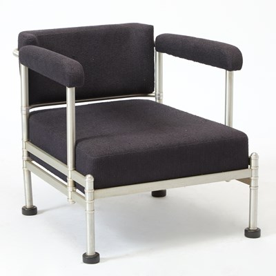 Lot 281 - Warren McArthur Tubular Metal and UpholsteredArmchair