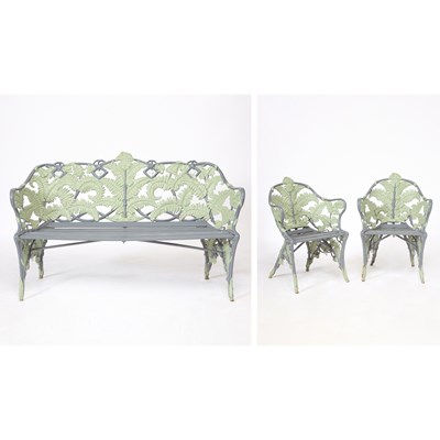 Lot 137 - Victorian Cast Iron Fern Garden Suite