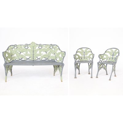 Lot 138 - Victorian Cast Iron Fern Garden Suite