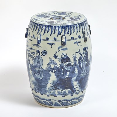 Lot 128 - Chinese Export Blue and White Porcelain Garden Seat