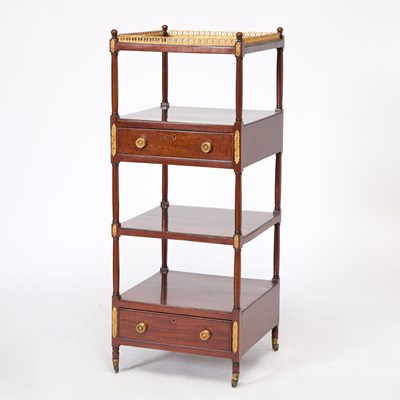 Lot 150 - Regency Gilt-Metal Mounted Mahogany Etagere