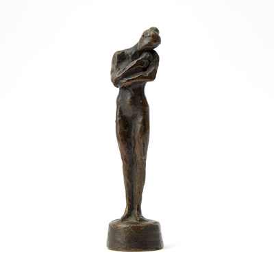 Lot 389 - Dutch Patinated Bronze Figure of a Young Mother and Child
