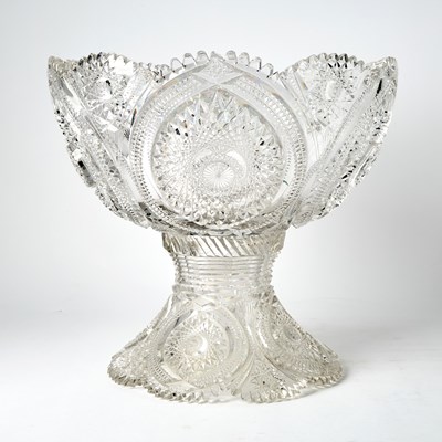 Lot 136 - Brilliant Cut Glass Punch Bowl