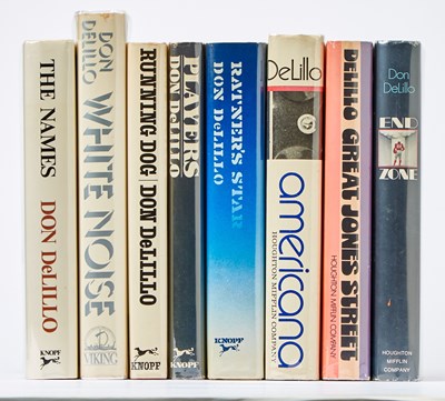 Lot 76 - Eight first edition Don Delillo novels, two signed