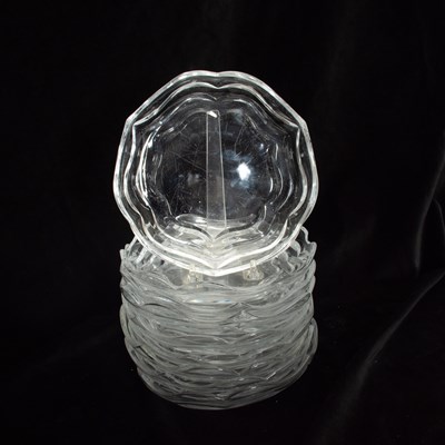 Lot 4 - Set of Nine Tiffany & Co. Glass Plates