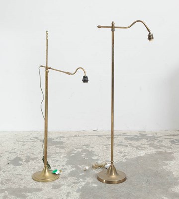 Lot 173 - Two Brass Floor Lamps