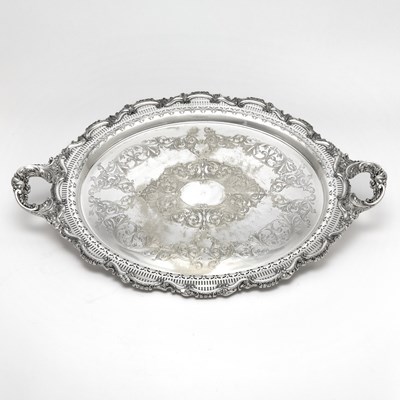 Lot 38 - American Silver Plated Two-Handled Tray