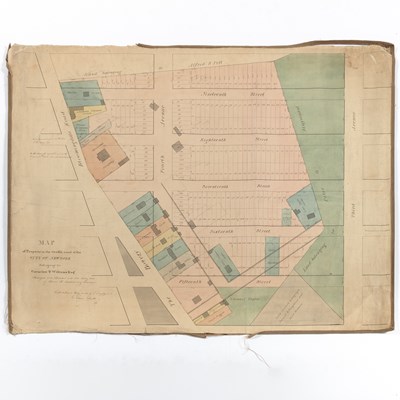 Lot 257 - An interesting survey map of what would become Union Square