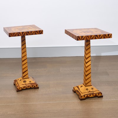 Lot 77 - Pair of Inlaid Satinwood Side Tables