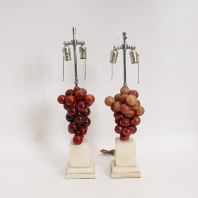 Lot 59 - Pair of Grape Form Lamps