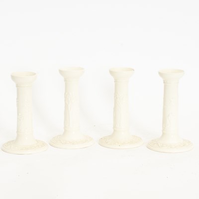 Lot 65 - Set of Four Wedgwood Queensware Candlesticks