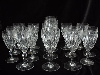 Lot 68 - Group of Fourteen Baccarat Cut Glass Stemware
