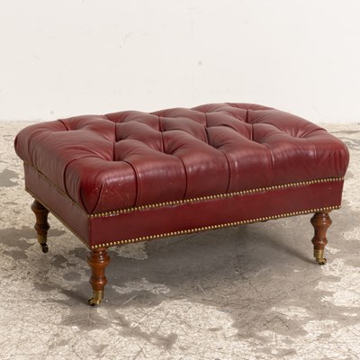 Lot 294 - Leather Upholstered Ottoman