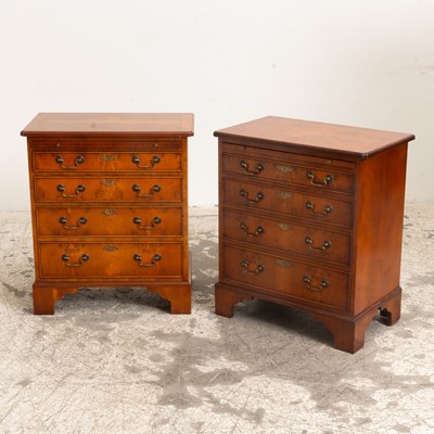 Lot 269 - Pair of George III Style Mahogany Nightstands