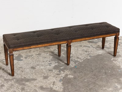 Lot 46 - Mahogany Upholstered Long Bench