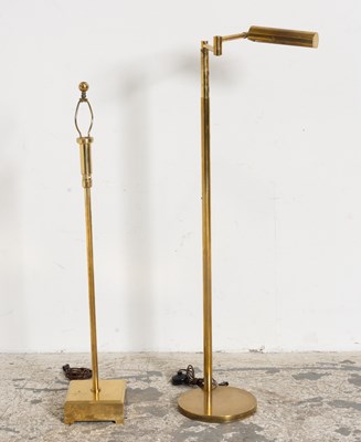 Lot 48 - Two Brass Floor Lamps