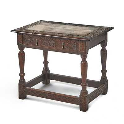 Lot 359 - Charles II Style Oak Side Table