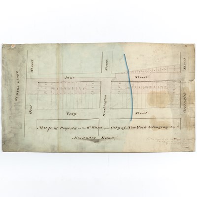 Lot 255 - Map of Greenwich Village featuring a street where Hamilton may have died