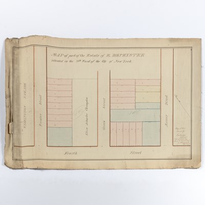 Lot 253 - Map of Greenwich Village displaying part of a Depeyster's estate