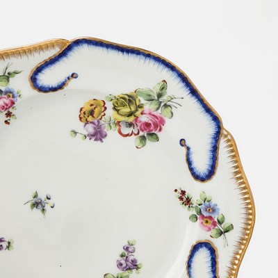 Lot 191 - Assembled French Porcelain Sevres Style 'Feuille de Choux' Pattern Partial Dinner Service
