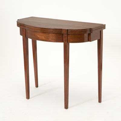 Lot 207 - George III Style Inlaid Mahogany Card Table