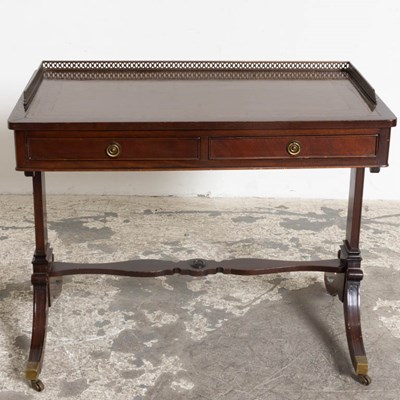 Lot 99 - Georgian Style Mahogany Gallery Top Desk