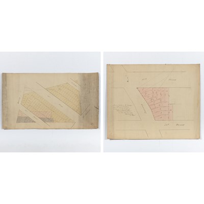 Lot 252 - Manuscript maps depicting a rapidly developing Bowery