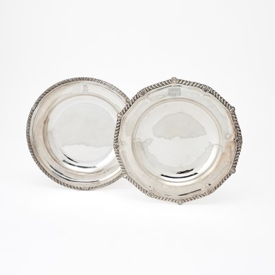 Lot 167 - Two George III/IV Sterling Silver Soup Plates