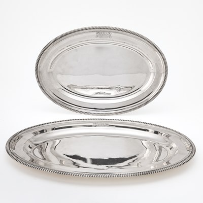 Lot 166 - Graduated Set of Four George III Sterling Silver Platters