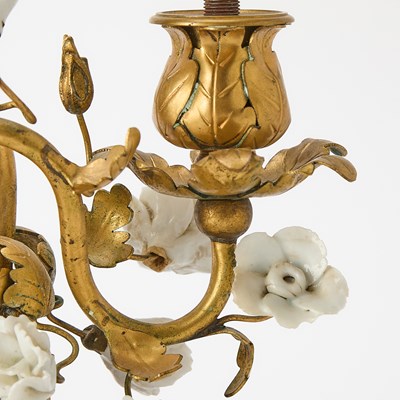 Lot 166 - Gilt-Bronze and Porcelain Bouillotte Lamp