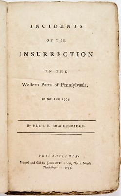 Lot 169 - A scarce work on the Whiskey Rebellion in early boards