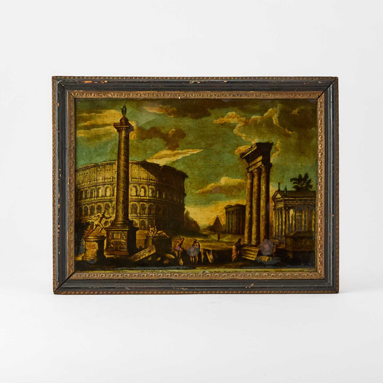Lot 140 - Framed Eglomise Picture of Roman Scene (Colosseum)