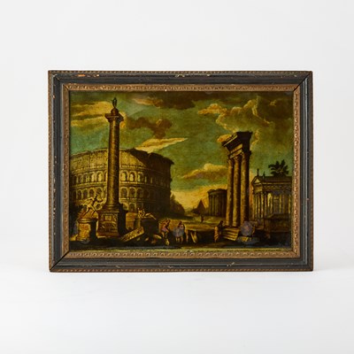 Lot 140 - Framed Eglomise Picture of Roman Scene (Colosseum)