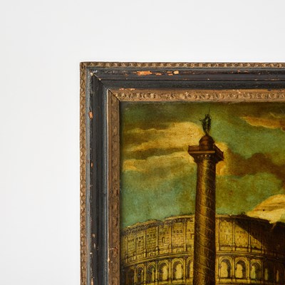 Lot 140 - Framed Eglomise Picture of Roman Scene (Colosseum)