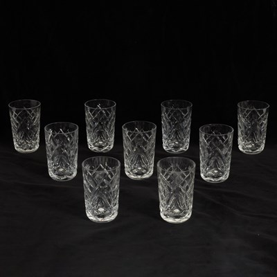 Lot 107 - Set of Nine Waterford Cut Glass Tumblers