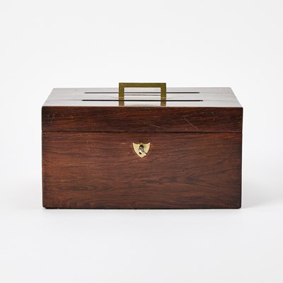 Lot 262 - English Country House Brass Mounted Rosewood Letter Box