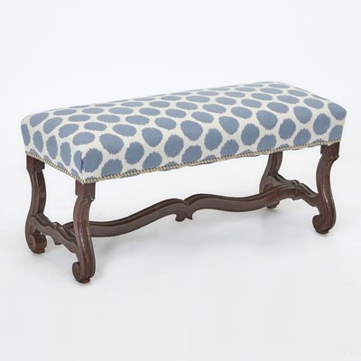 Lot 265 - Louis XIII Style Upholstered Walnut Bench