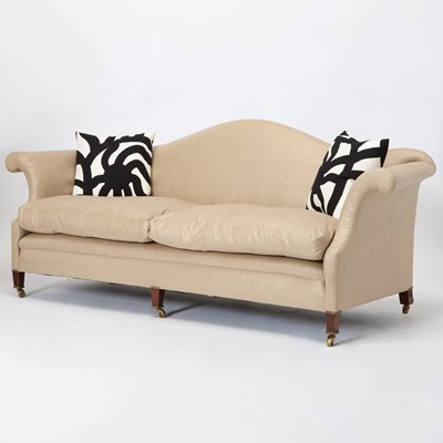Lot 260 - George III Style Upholstered Serpentine Back Sofa