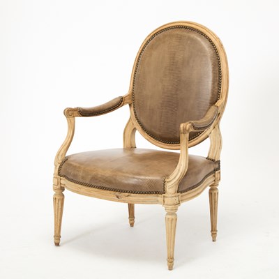 Lot 268 - Louis XVI Upholstered Beechwood Fauteuil