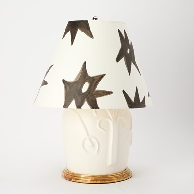 Lot 241 - Christopher Spitzmiller White Painted Ceramic Table Lamp